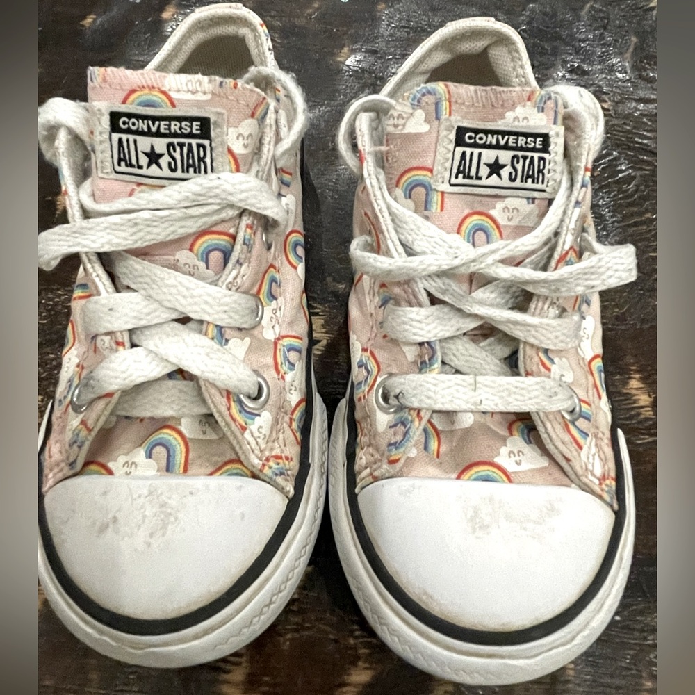 Happy Rainbow Converse All Star Toddler Size 8
